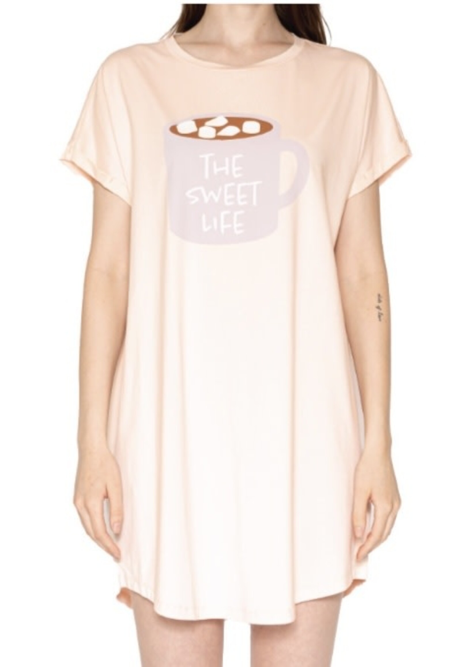 LATTE LOVE NIGHTSHIRT TEE