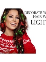 Beardaments Women's Light-Up Hair Christmas Ornaments - Lights for Your Hair!