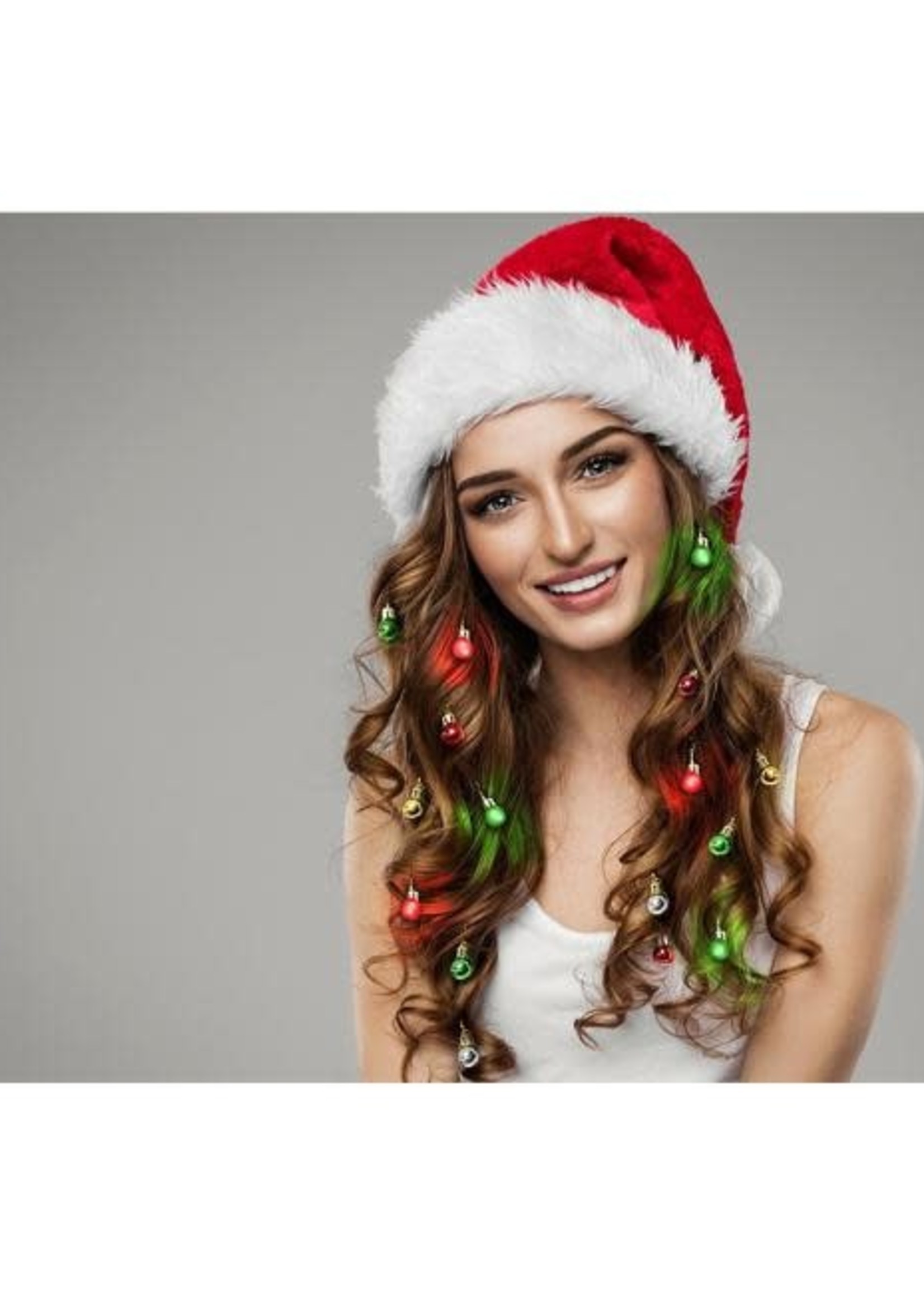 Beardaments Women's Light-Up Hair Christmas Ornaments - Lights for Your Hair!