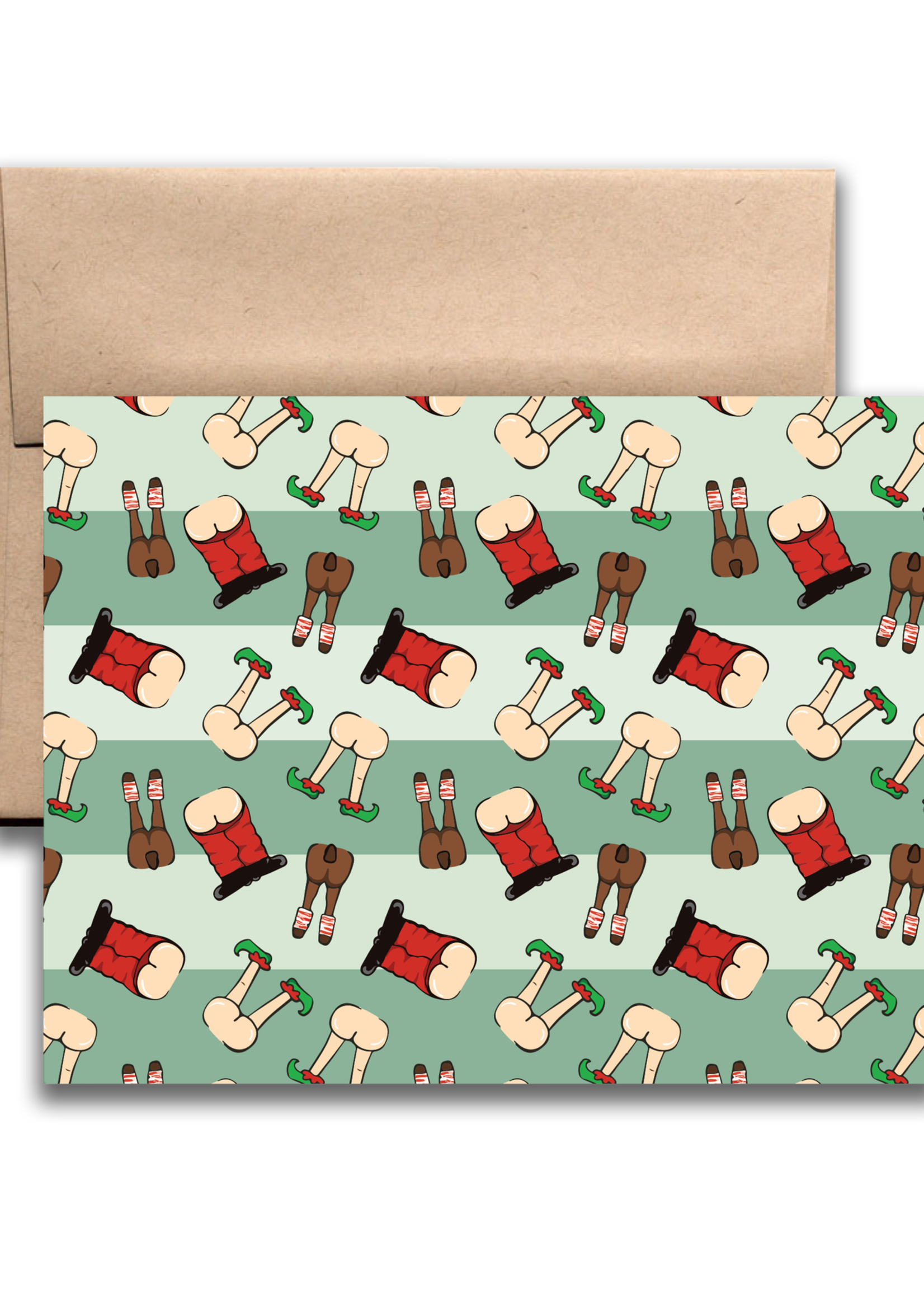 Little Dog Paper Company Christmas Butts Greeting Card