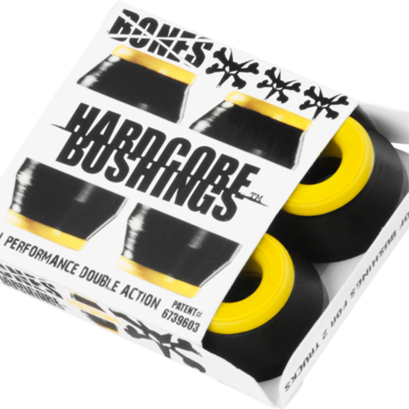 Bones Bones Hardcore 4PC Medium Black/Yellow Bushing Kit