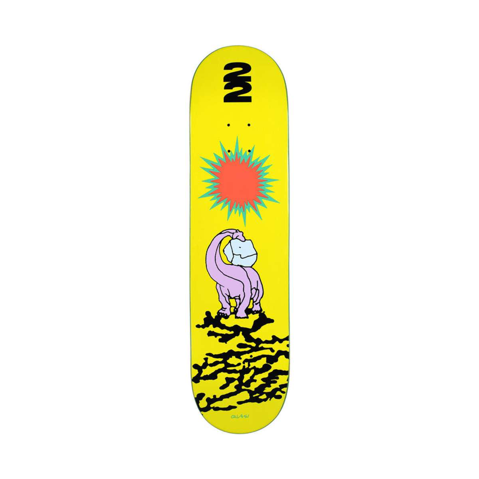 Quasi Skateboards Quasi Dino Yellow Deck 8.0”