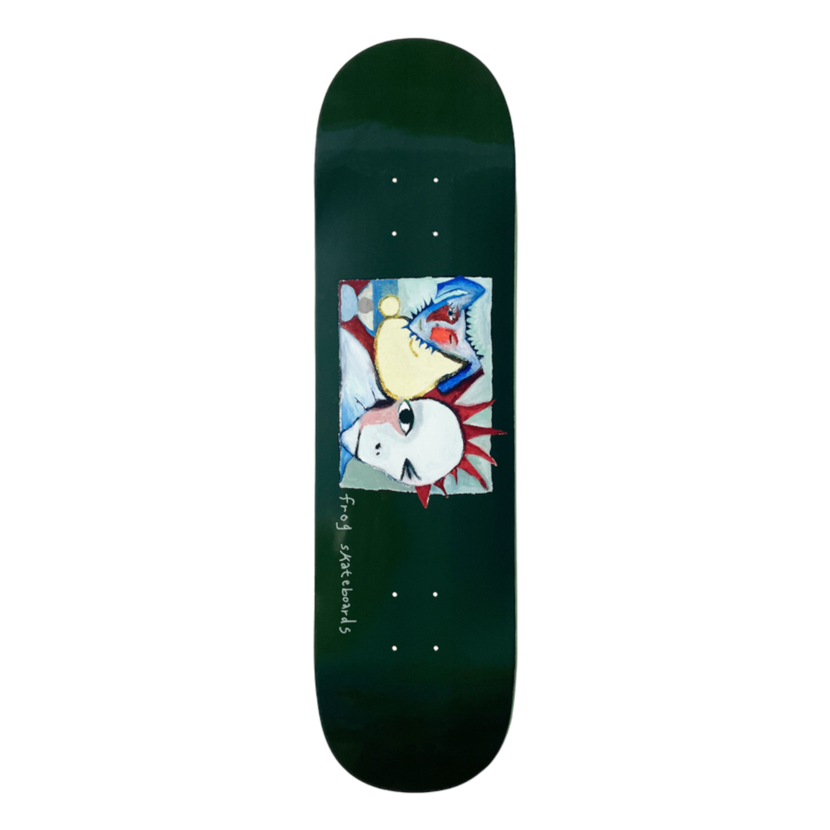 Frog Skateboards Frog Spikey Man Deck (Dark Green) 8.5”