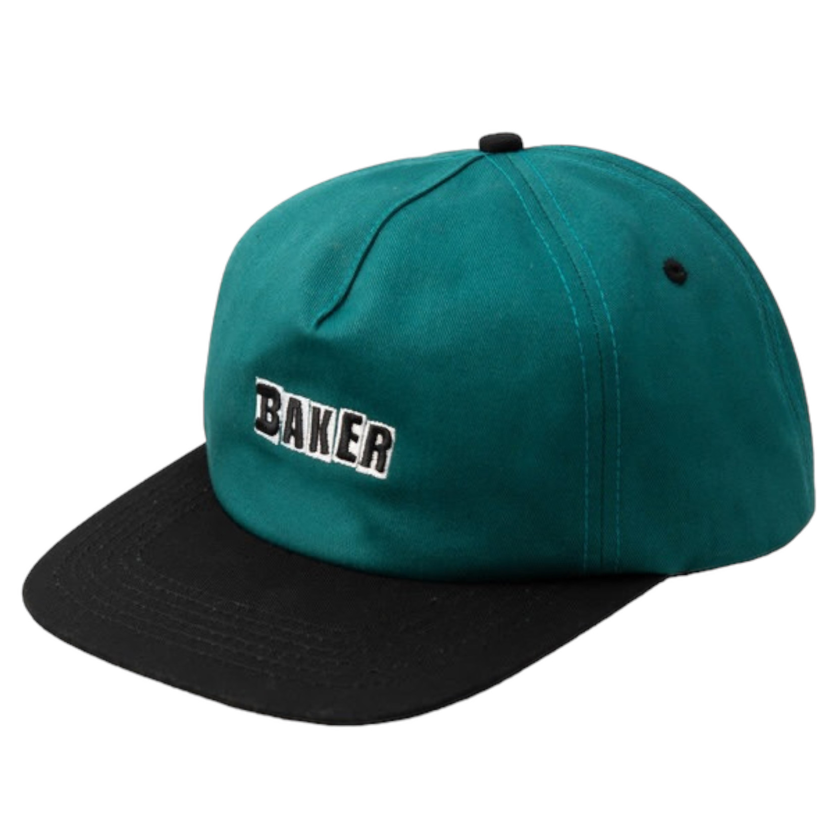 Baker Baker Brand Logo Snapback (Black/Aqua)