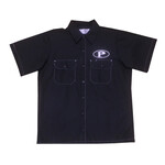 Peels NYC Peels Black Contrast Stitch Work Shirt