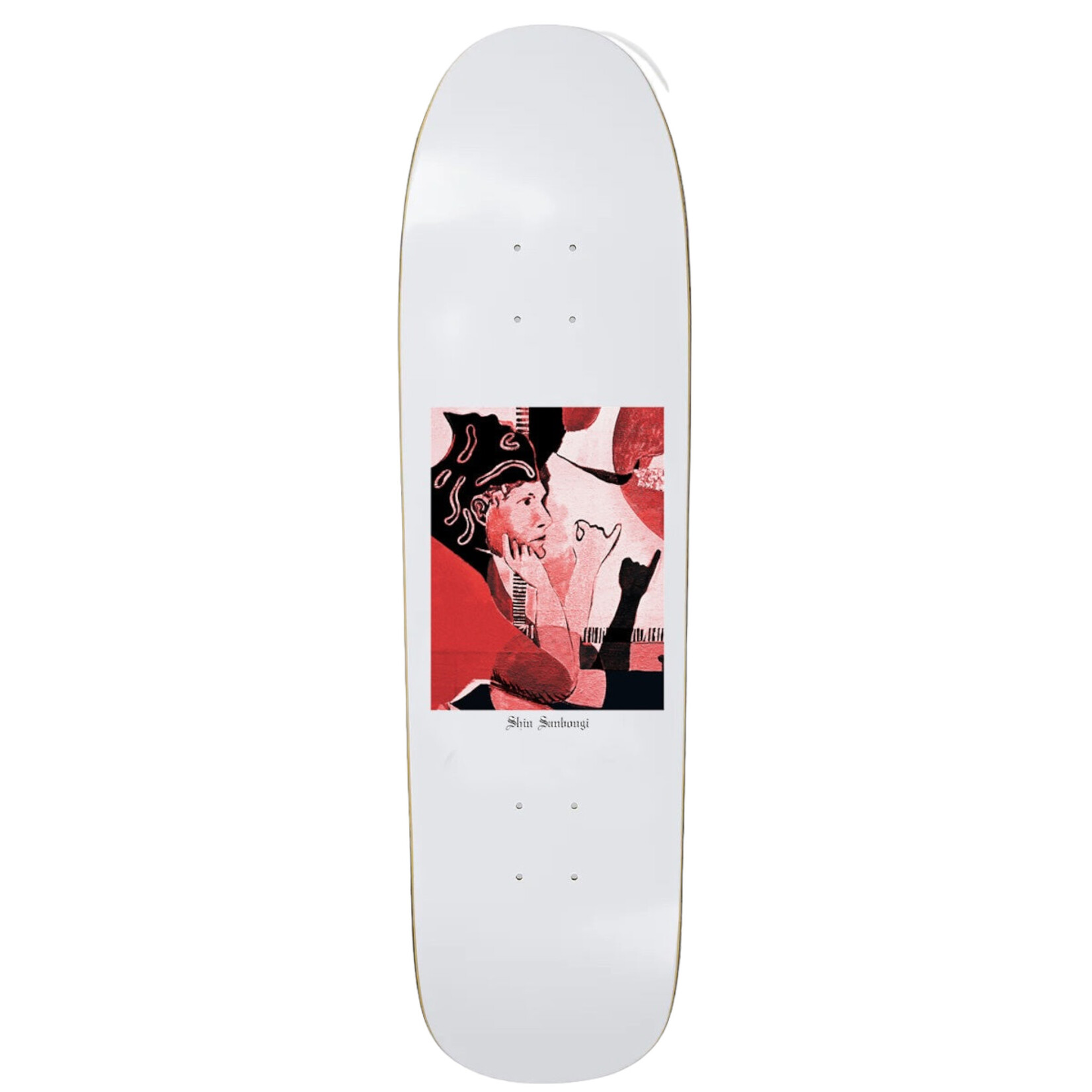 Polar Skate Co. Polar Shin Sanbongi Contact Wheel Wells 1991 Deck