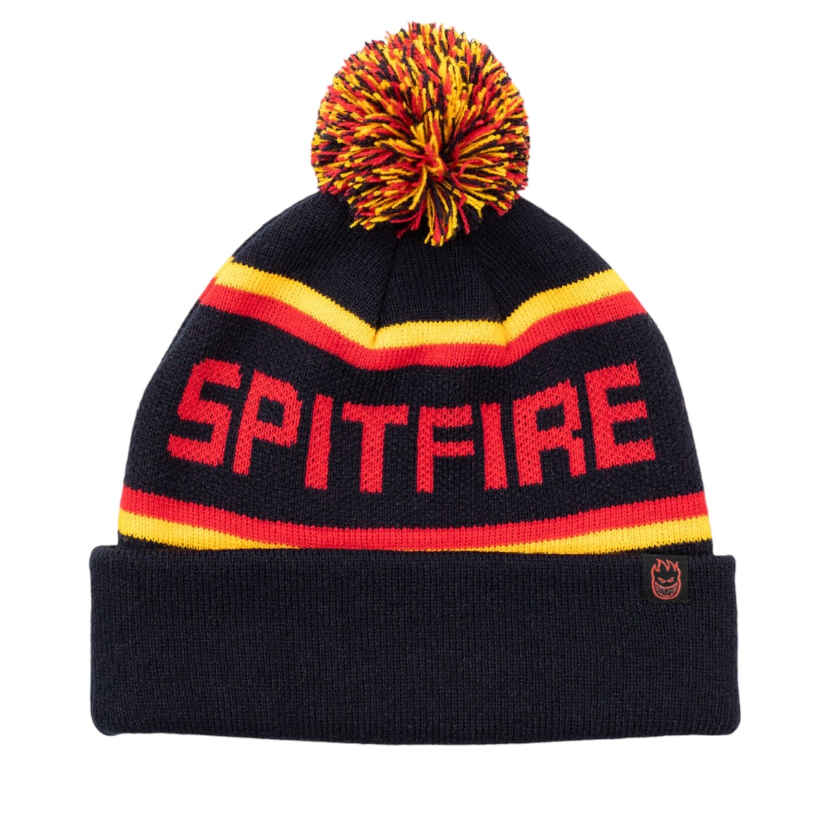 Spitfire Spitfire Classic 87' Fill Pom Beanie - Navy/Gold/Red