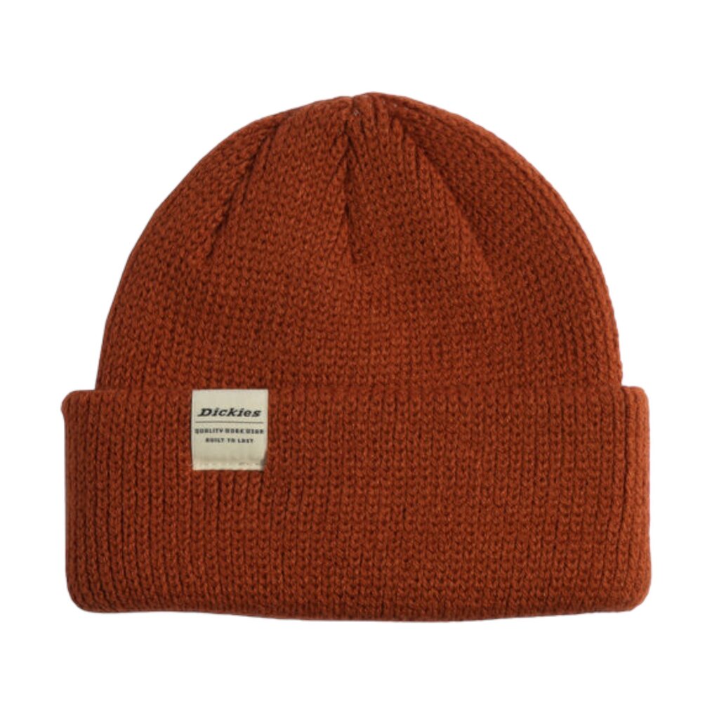 Dickies Dickies Woven Label Cuffed Thick Cut Beanie Bombay Brown