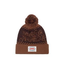Fucking Awesome FA PBS Jacquard Ball Beanie Brown