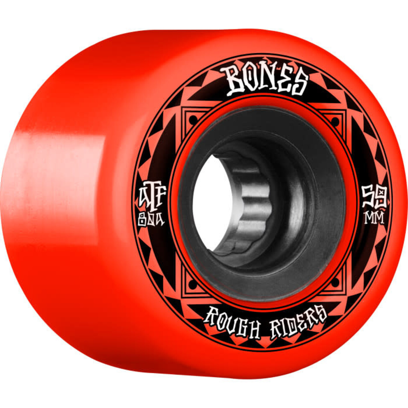 Bones Wheels BONES WHEELS ATF Rough Rider Skateboard Wheels Runners 59mm 80a Red