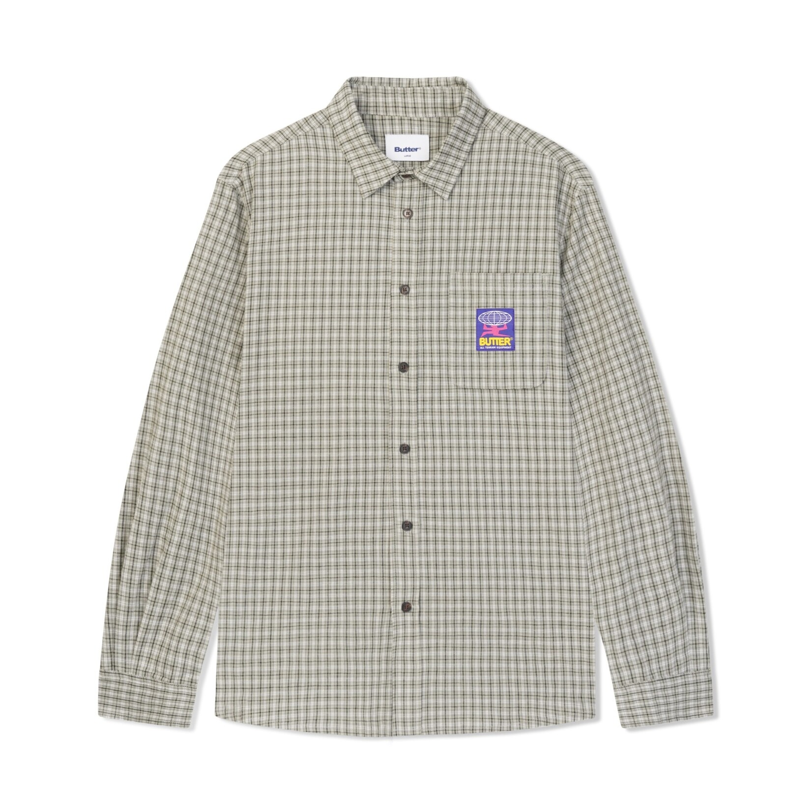 Butter Goods Butter Goods Terrain L/S Shirt Grey/Black