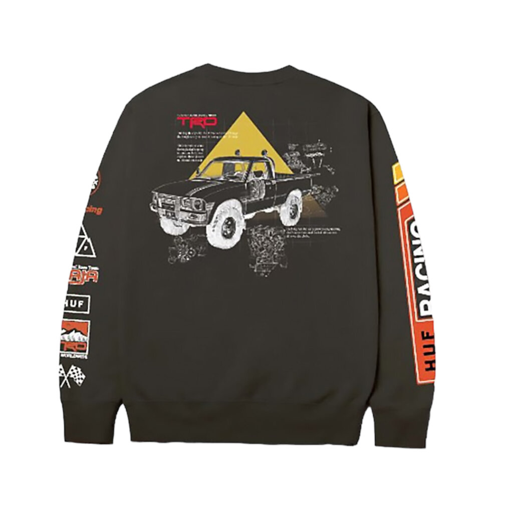 HUF X Toyota Concept Crewneck Fleece Black - Post Modern