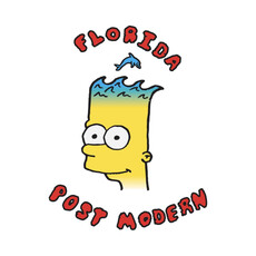 Post Modern Post Modern Wavy Haired Bart Tee (Red Print) Black