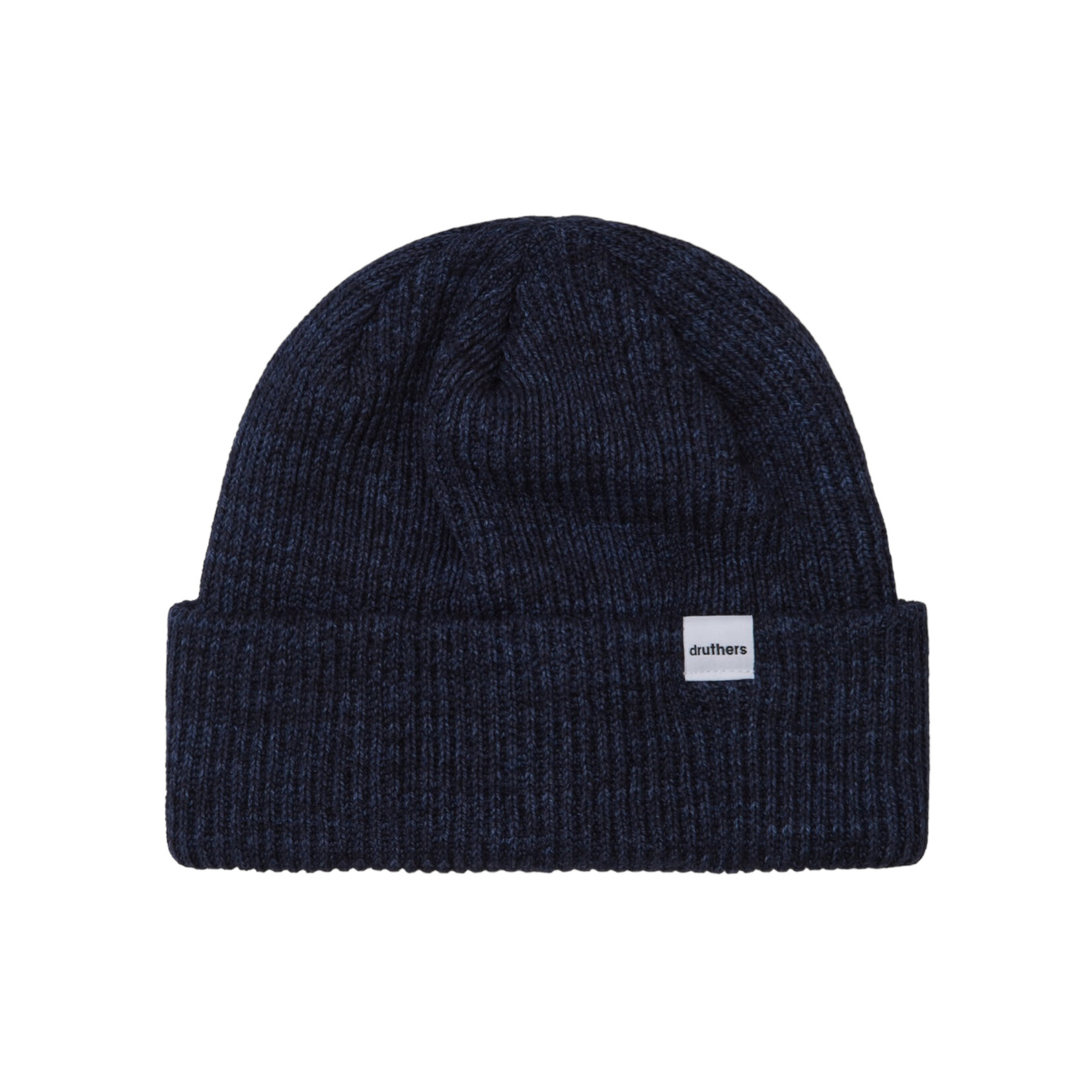 Druthers NYC Druthers Recycled Cotton Ribbed Knit Beanie Indigo Overdye