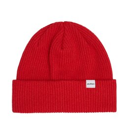 Druthers NYC Druthers Recycled Cotton Ribbed Knit Beanie Red Overdye