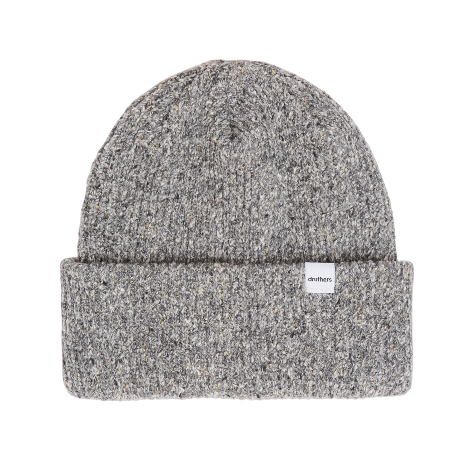Druthers NYC Druthers Recycled Cotton Melange 1X1 Rib Beanie Grey