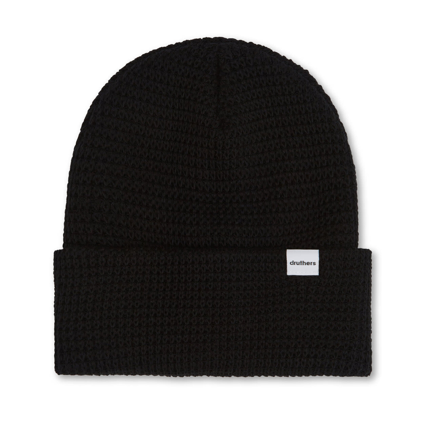 Druthers NYC Druthers Organic Cotton Waffle Knit Beanie Black