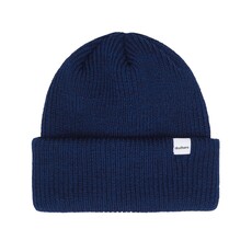 Druthers NYC Druthers Merino Wool 1X1 Rib Knit Beanie Navy