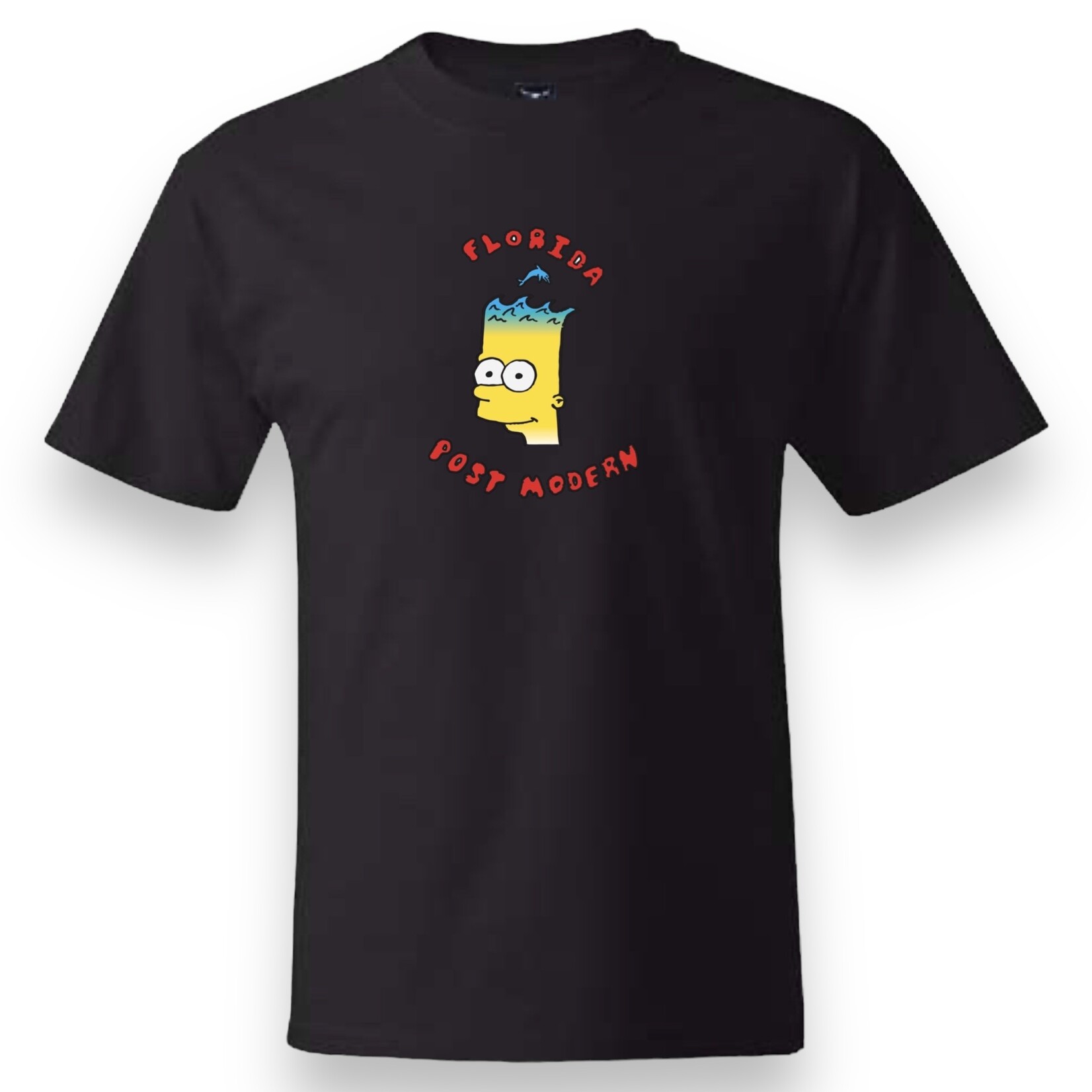 Post Modern Post Modern Wavy Haired Bart Tee (Red Print) Black