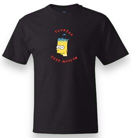 Post Modern Post Modern Wavy Haired Bart Tee (Red Print) Black