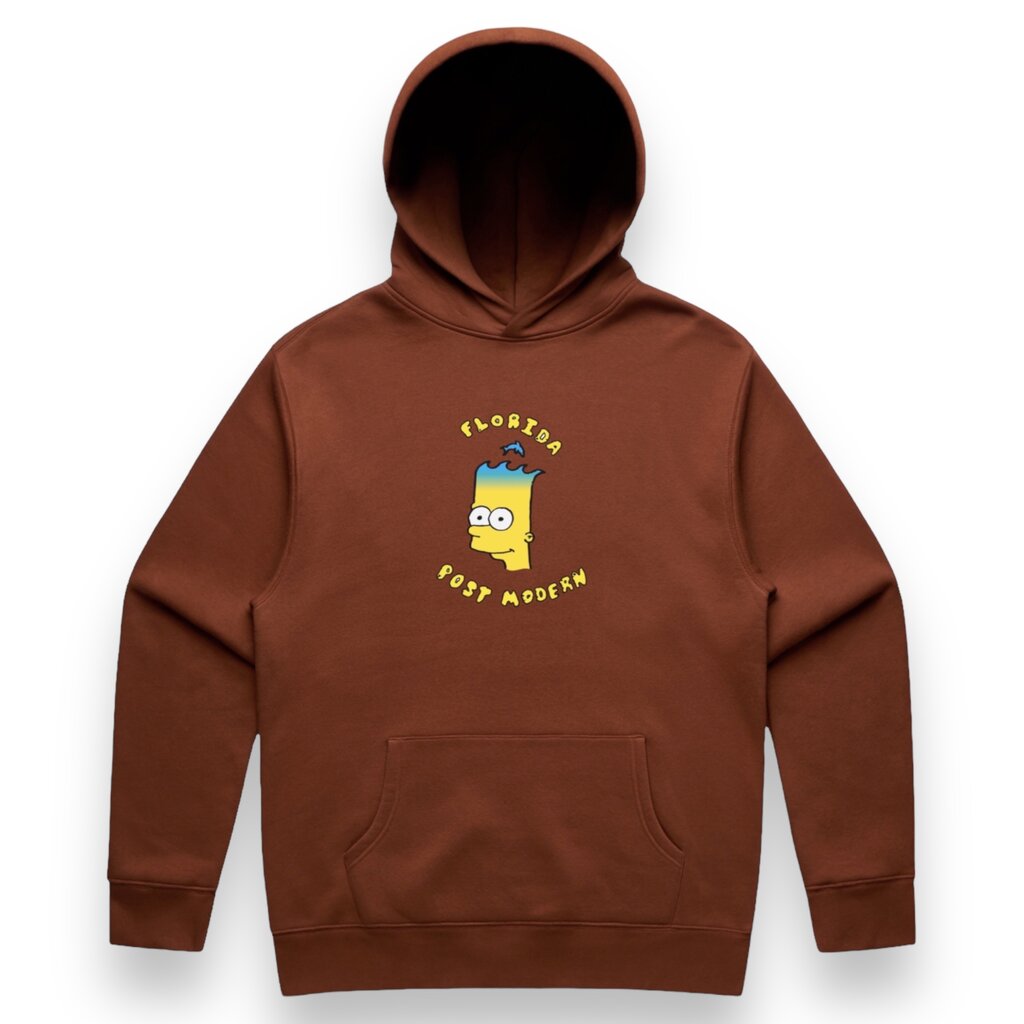 Post Modern Post Modern Bart Fleece Hoodie (Yellow Print)