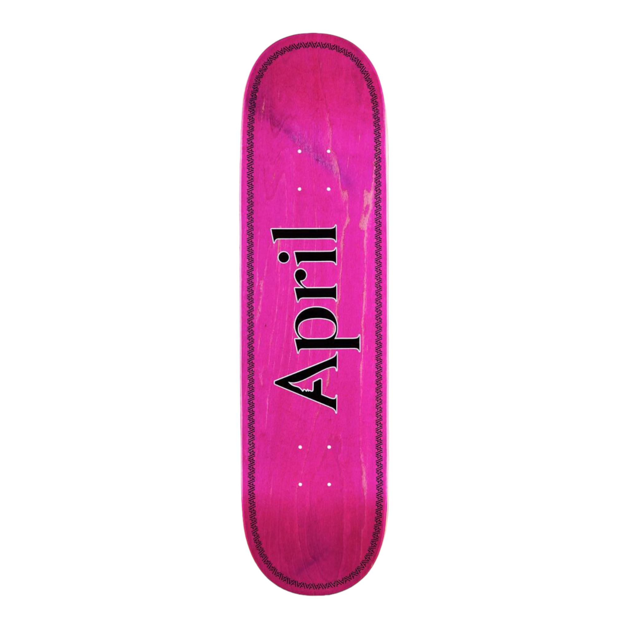 April OG Logo Black/Pink Helix Deck 8.25” - Post Modern Skate Shop