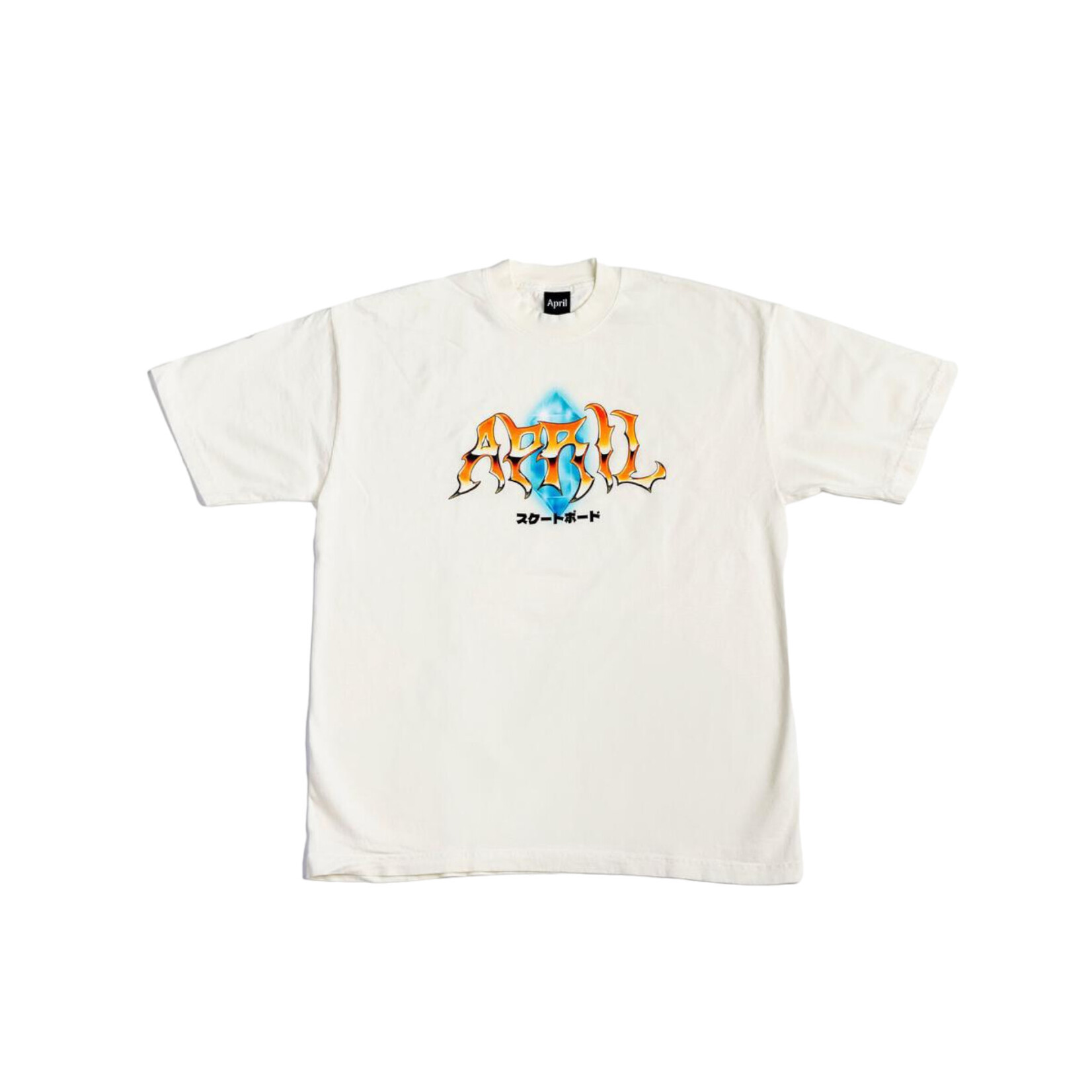 April April Skateboarding Tee Off White