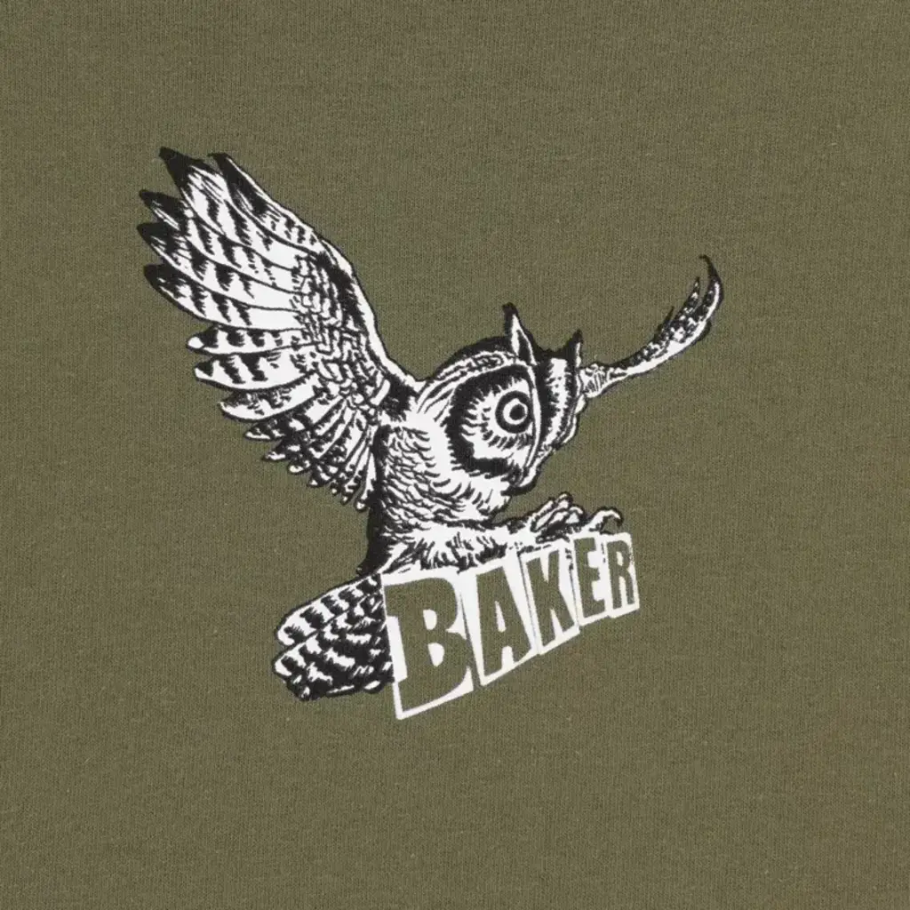 Baker Baker Owl Tee Military Green
