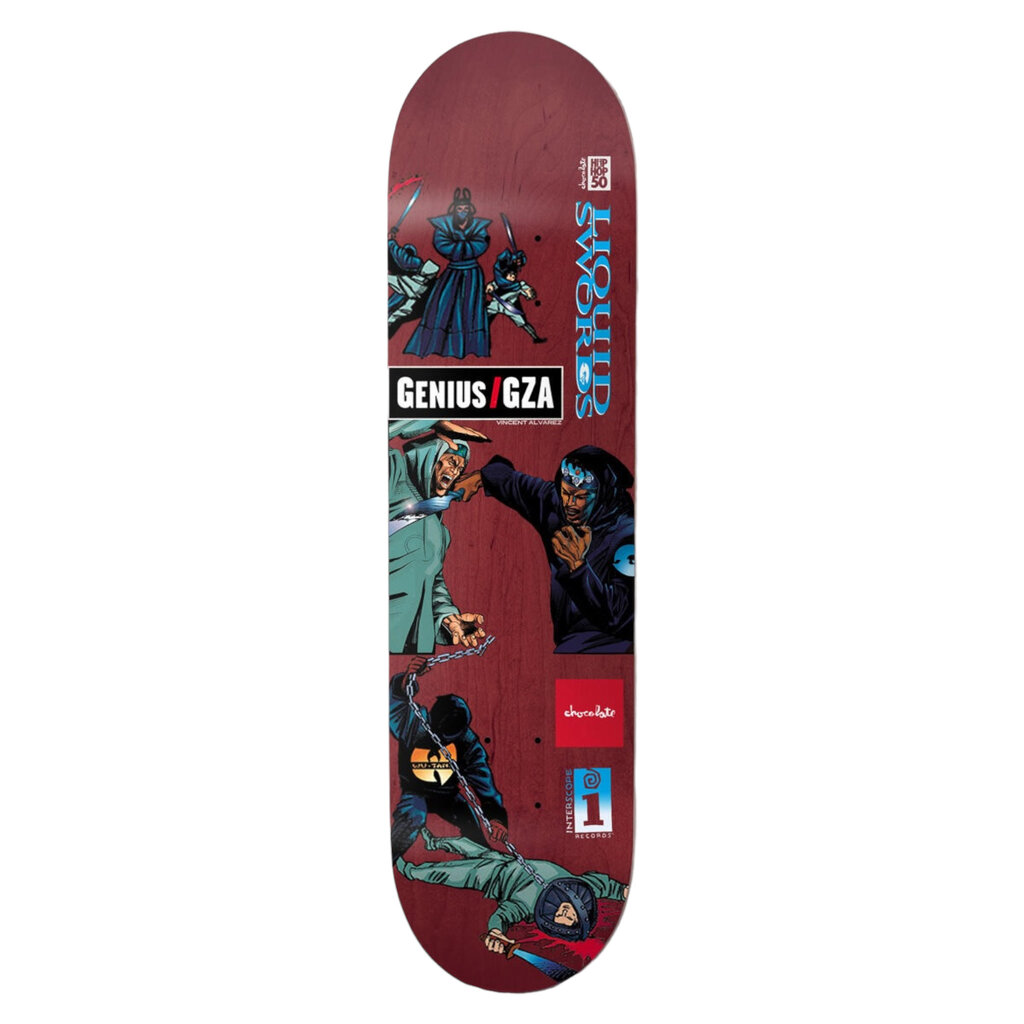 Chocolate Chocolate x Hip Hop 50 Alverez Liquid Swords Deck 8.25”