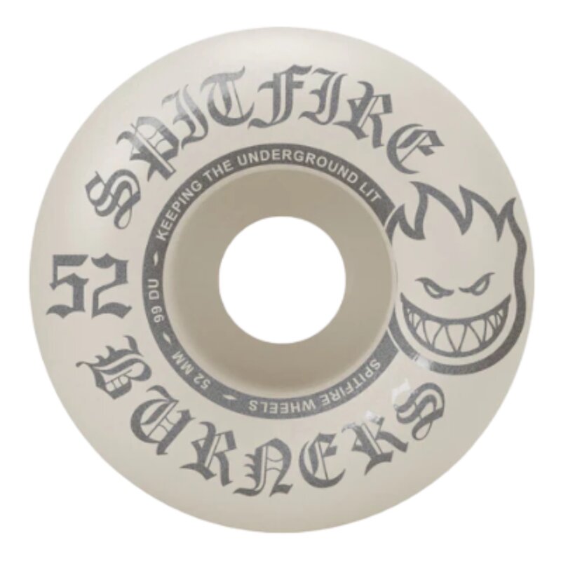 Spitfire Spitfire 99DU Burner White/Silver Wheels 52mm