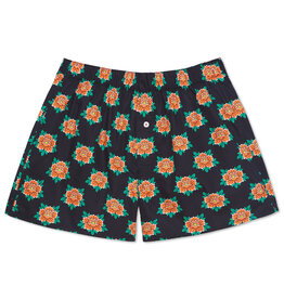 Druthers NYC Druthers Organic Cotton Kiku Punk Flower Boxer Short - Black
