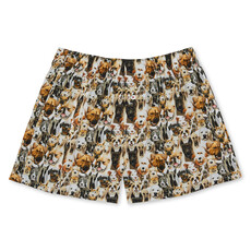 Druthers NYC Druthers Organic Cotton Watercolor Dogs Boxer Shorts White