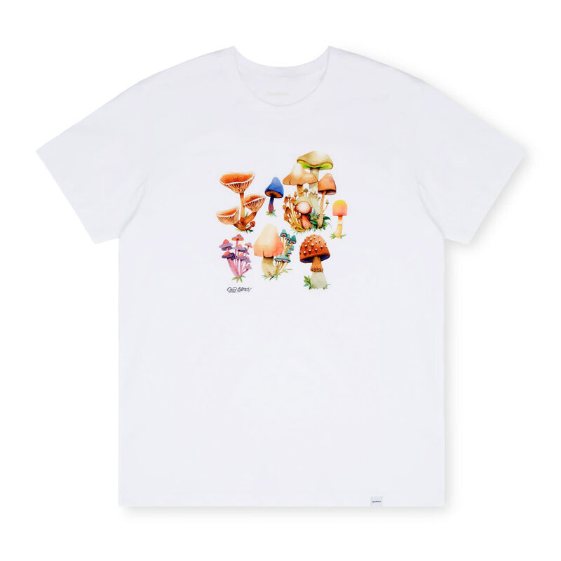 Druthers NYC Druthers Organic Cotton Seb Gorey Watercolor Shrooms T-Shirt White