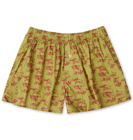 Druthers NYC Druthers Organic Cotton Gorey Sketch Shroom Boxer Short Butterscotch