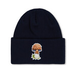 Druthers NYC Druthers Organic Cotton Mushroom Rib Knit Beanie Navy