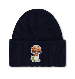 Druthers NYC Druthers Organic Cotton Mushroom Rib Knit Beanie Navy