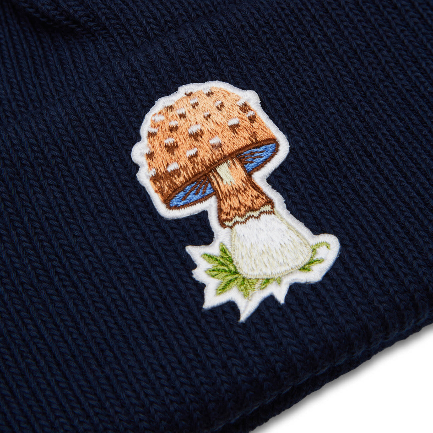 Druthers NYC Druthers Organic Cotton Mushroom Rib Knit Beanie Navy