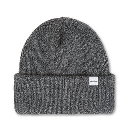 Druthers NYC Druthers Merino Wool 1X1 Rib Knit Beanie Black Marled