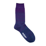 Druthers NYC Druthers Organic Cotton Gradient Crew Sock Purple & Navy