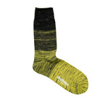 Druthers NYC Druthers Organic Cotton Gradient Crew Sock Black & Yellow