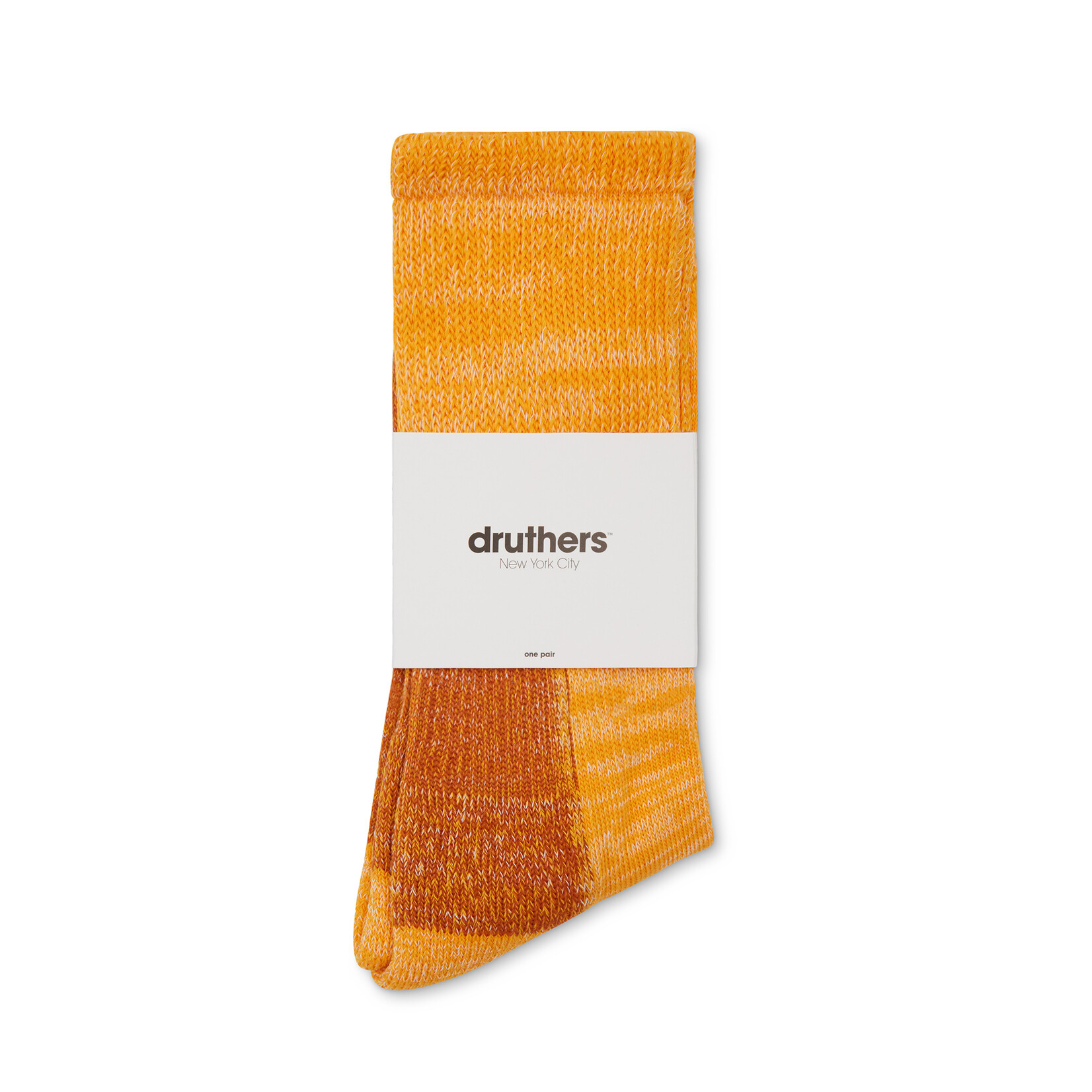 Druthers NYC Druthers Organic Cotton Defender Boot Sock - Orange Mélange