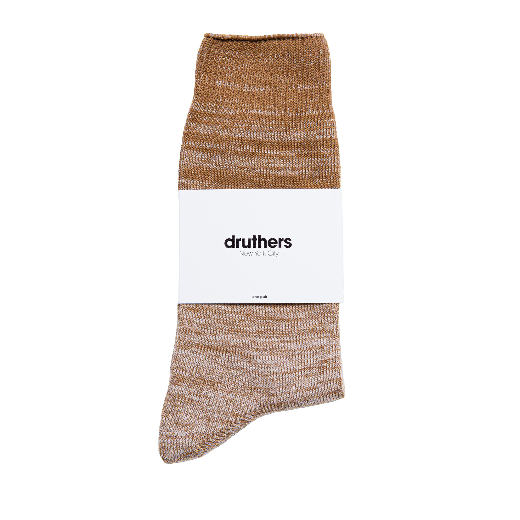 Druthers NYC Druthers Organic Cotton Gradient Crew Sock Brown & Taupe