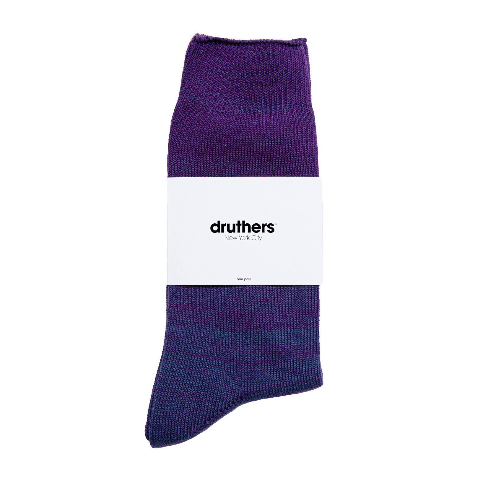 Druthers NYC Druthers Organic Cotton Gradient Crew Sock Purple & Navy