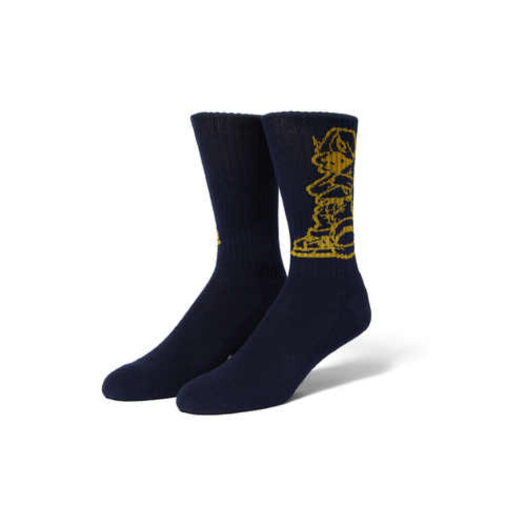 HUF Worldwide HUF Rave Crew Sock Navy