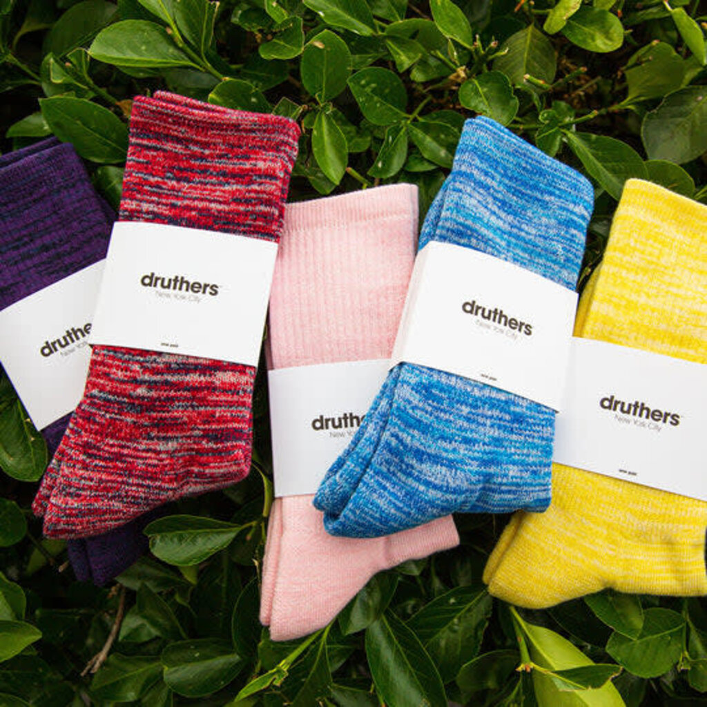 Druthers NYC Druthers Organic Cotton Everyday Melange Crew Sock Peach Mélange