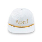 April April Golden Logo Hat White