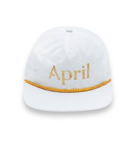 April April Golden Logo Hat White