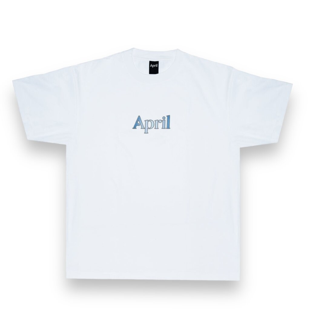 April April Gradient Logo Tee White