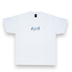 April April Gradient Logo Tee White
