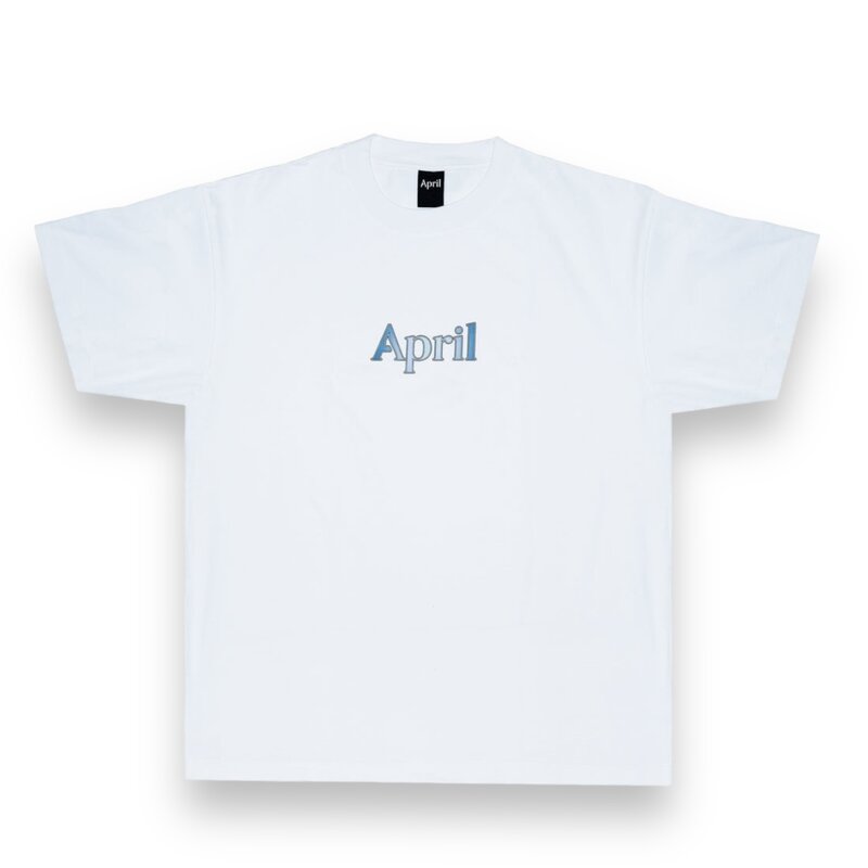 April April Gradient Logo Tee White